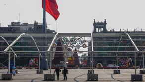 Zócalo de la Ciudad de México en épocas navideñas.
