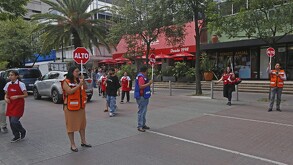 Simulacro de sismo en Jalisco, México.