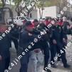 Policías deteniendo a Julio ‘N’ tras balear a una mujer en panteón de Santa Fe.