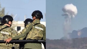 Elementos de la Marina y explosiones registradas en Escuinapa Sinaloa tras enfrentamientos