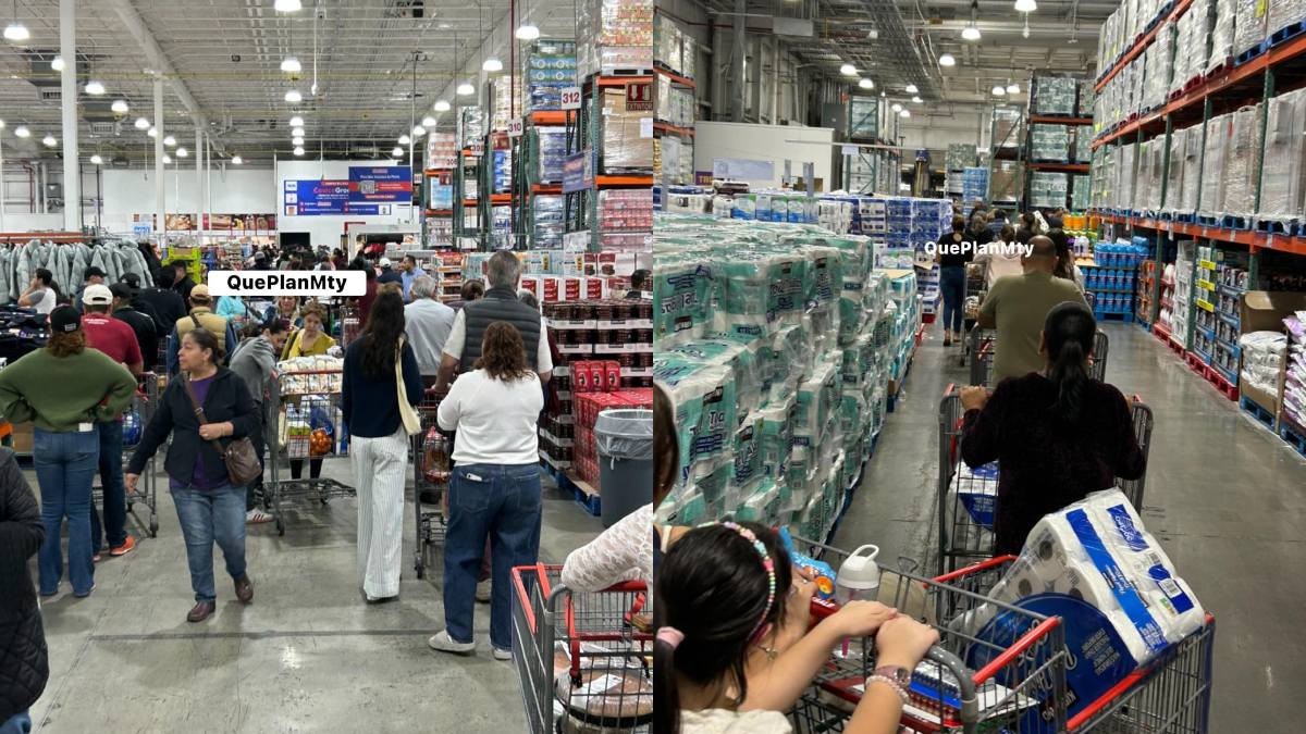 Largas filas en Costco en San Pedro.