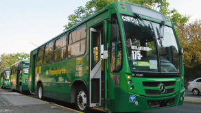 Un autobús verde de la red 