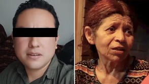 Jaime toral con los ojos cubiertos debido a que ya fue detenido y acusado de secuestrar a Doña Leti
