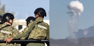 Elementos de la Marina y explosiones registradas en Escuinapa Sinaloa tras enfrentamientos