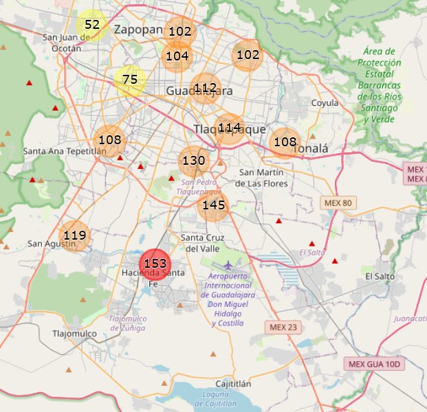 Semadet activa contingencia atmosférica en el Área Metropolitana de Guadalajara este 25 de diciembre.