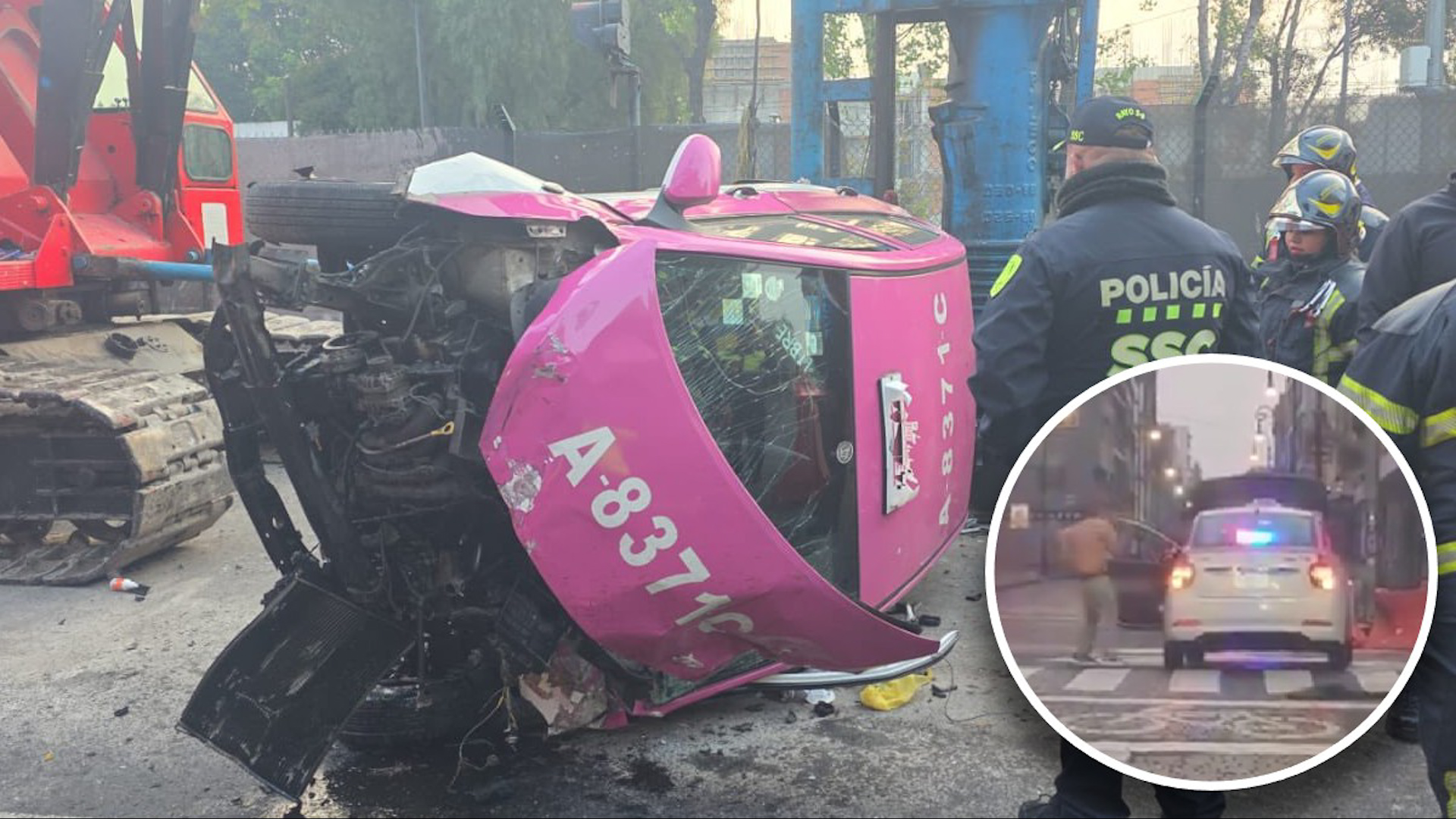 Videos muestran que el hombre fue ignorado por civiles y una patrulla previo a volcar su unidad a exceso de velocidad.