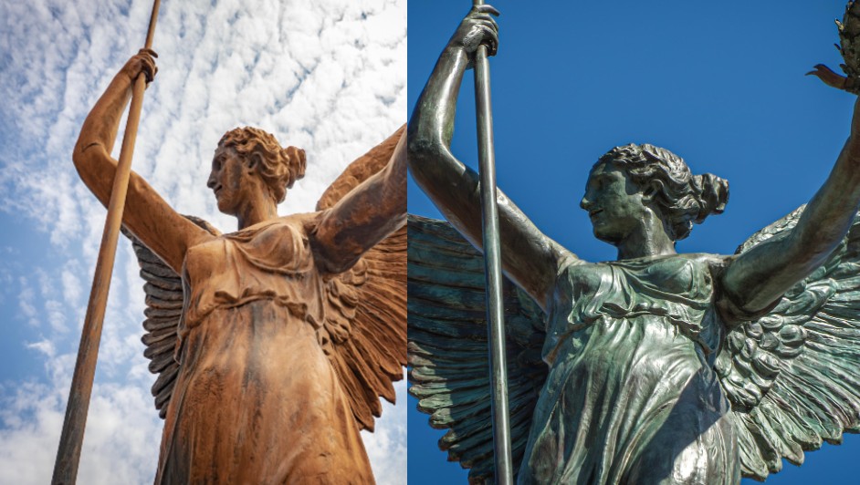 Con esta intervención, la Victoria Alada recupera su estabilidad estructural