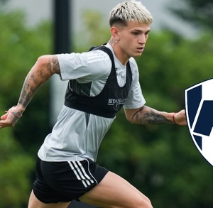 Luca Orellano entrenando con el Cincinnati FC de la MLS en la actual temporada de 2025.