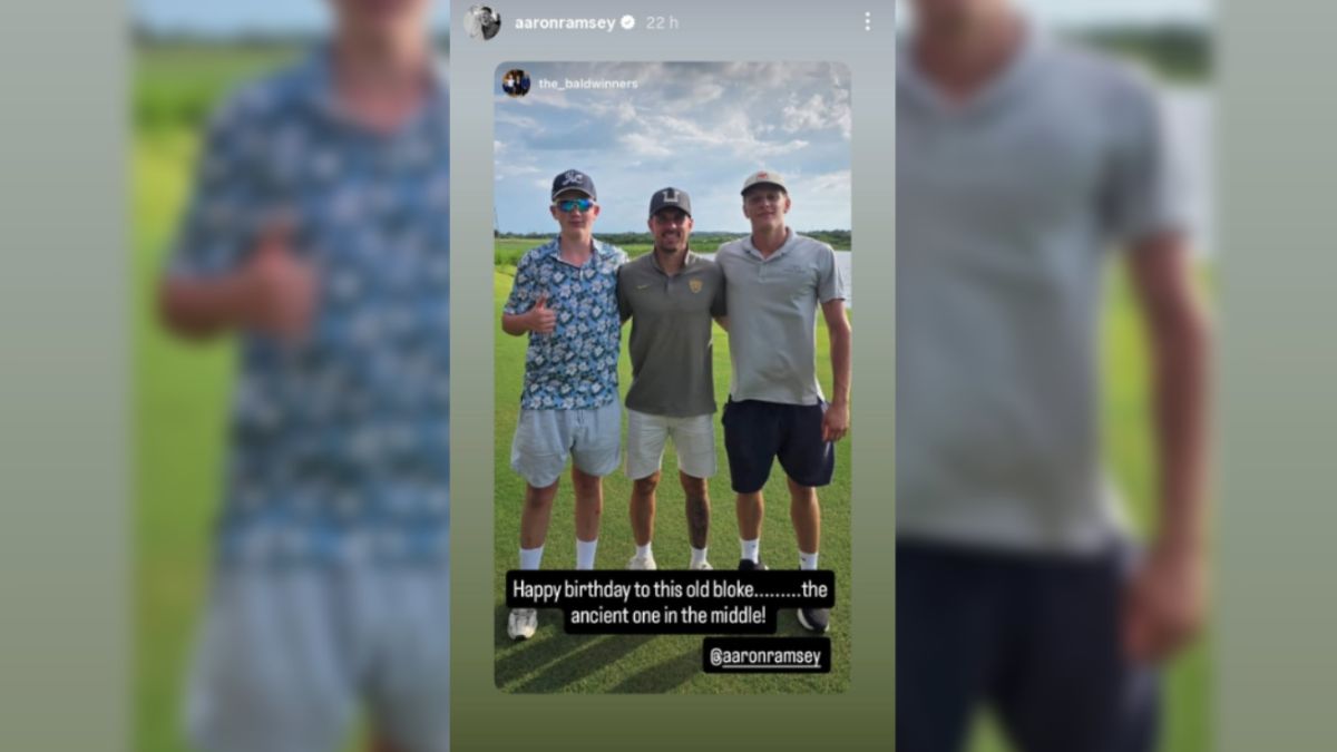 Historia de Instagram compartida por Aaron Ramsey en su cumpleaños