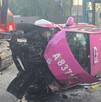 Tras chocar contra una grúa de construcción, el taxista salió volando del parabrisas en la colonia Obrera.