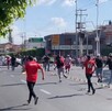 Aficionados de Chivas e Irapuato en pelea.