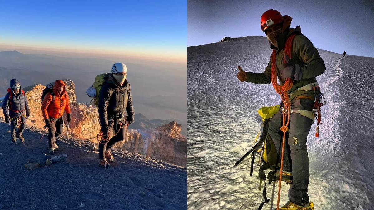 alpinista juan mendoza escalando el pico de orizaba