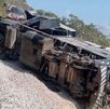 Imágenes del momento en el que se descarrila tren interocéanico en Oaxaca.
