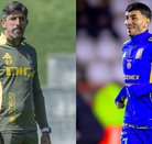 Veljko Paunovic en su primer entrenamiento con Real Oviedo en España y Ángel Correa calentando previo a un partido con Tigres.