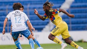 Allan Saint-Maximin tuvo minutos en el partido amistoso de América contra Puebla el martes 30 de diciembre.