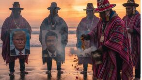 Chamanes peruanos en sus rituales de Año Nuevo