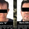 Dos fotografías de hombres con los ojos cubiertos por una barra negra, identificados como Mario 