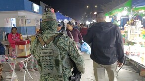 Autoridades durante operativo pirotecnia.