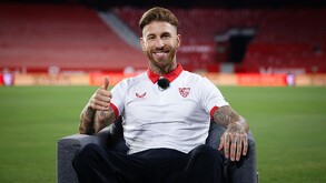 Sergio Ramos en su paso con el Sevilla de España.
