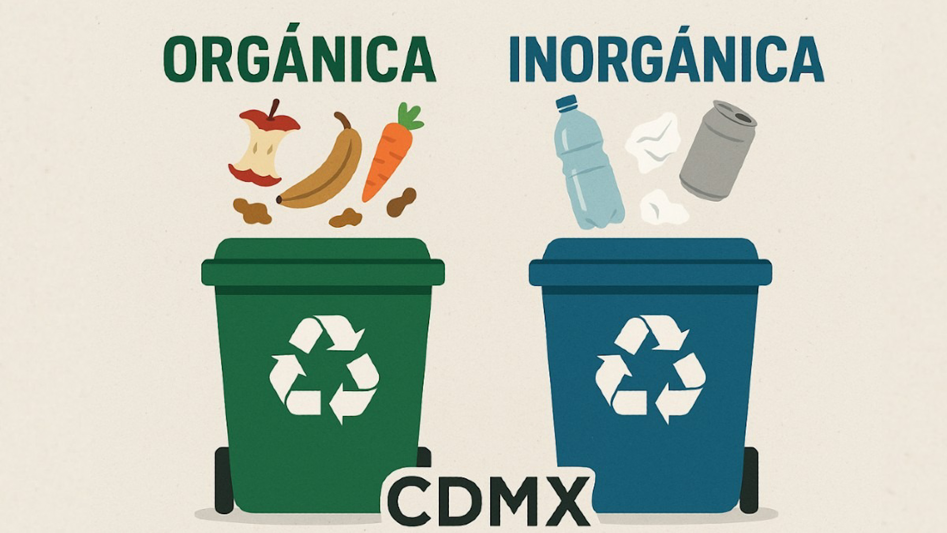 A partir de este 1 de enero de 2026, la CdMx implementa el esquema obligatorio de clasificación de residuos.