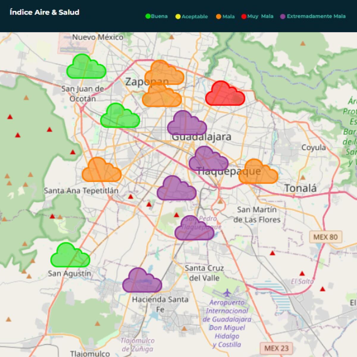 Contaminación en la ciudad de Guadalajara