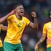 Jugadores de la Selección de Sudáfrica celebrando un gol.