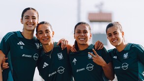 Jugadoras de Tigres Femenil en el entrrenamiento previo al Clausura 2026.