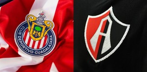 Escudos de las camisetas de Chivas y Atlas