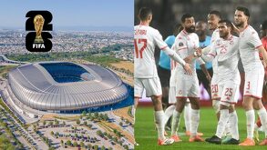 La selección nacional de Túnez celebrando un gol en la Copa Africana de Naciones.