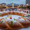 Reparto de Macro Rosca de Reyes en Monterrey.