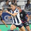 Allison Veloz durante el partido con Rayadas ante Necaxa.