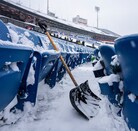 Estadio de los Bills de Buffalo con una gran nevada.