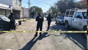 Movilización en colonia Barrio Estrella en Monterrey.