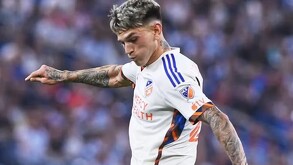 Luca Orellano con la camiseta de Cincinnati FC.