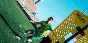 Ezequiel Bullaude entrenando con Santos Laguna