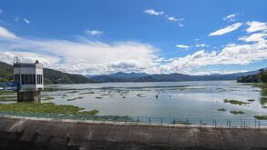 Presa del Sistema Cutzamala en sus máximos niveles de llenado