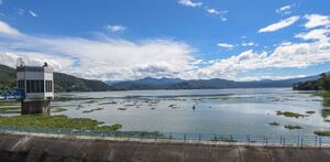 Presa del Sistema Cutzamala en sus máximos niveles de llenado