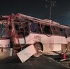 Choque de transporte de personal en Escobedo.