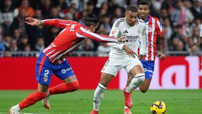 Jugadores del Real Madrid y Atlético de Madrid.