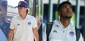 Mauro Lainez y David Yoel Bárcenas con el Mazatlán.