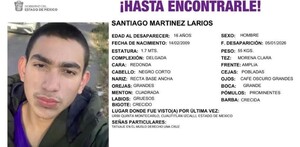 Desaparece Santiago Martínez Larios, de 16 años, tras ir a comprar una bocina en Cuautitlán Izcalli.
