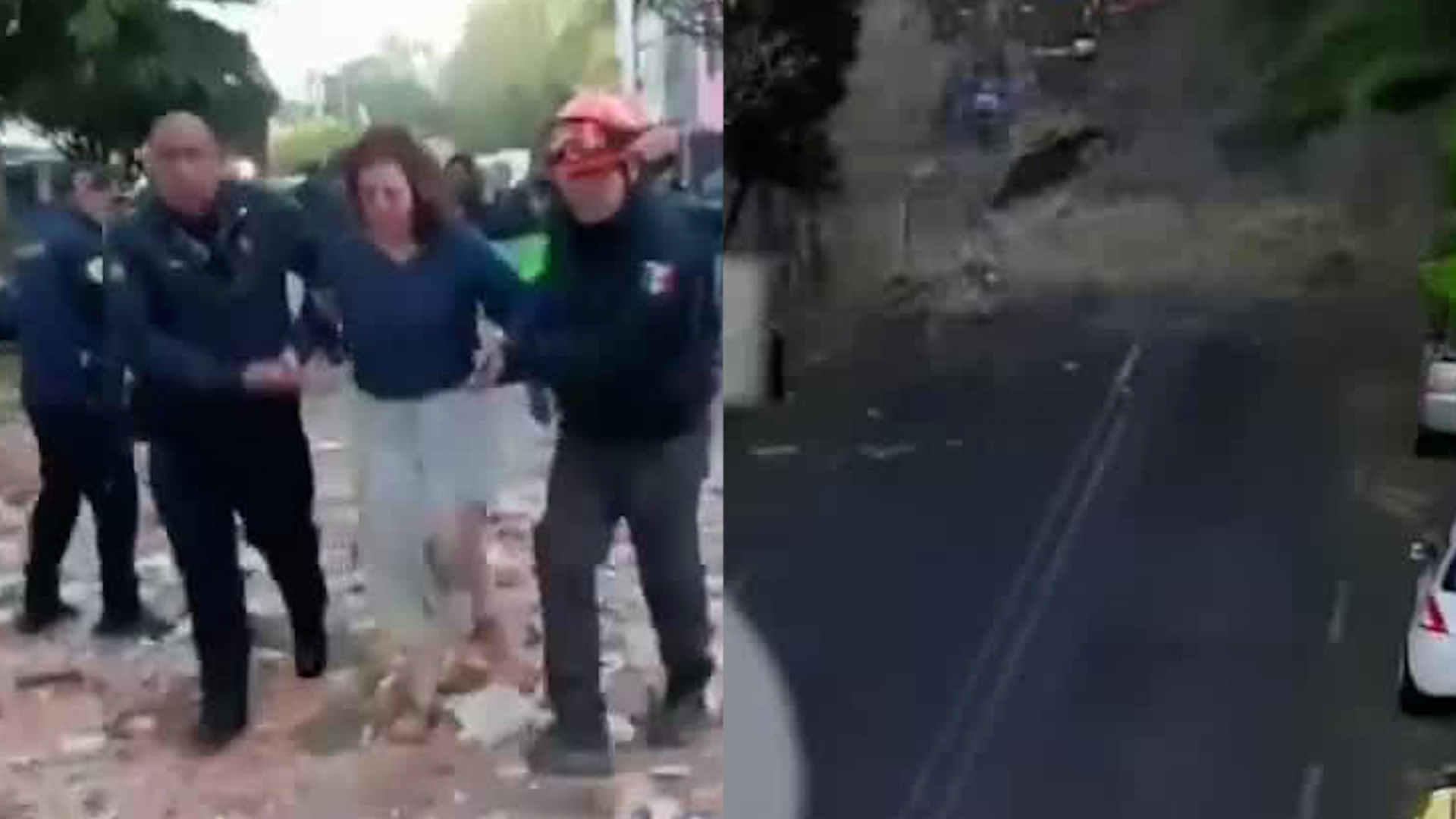 Tras cinco horas de la explosión y más de dos mil personas evacuadas, personal de bomberos y Protección Civil laboran en al zona para remoler los escombros.