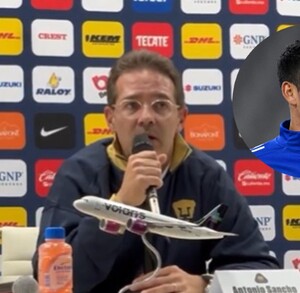 Antonio Sancho en conferencia de prensa.