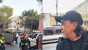 Luis Felipe Tovar en un momento de tención en la Ciudad de México