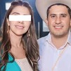 Yesenia Méndez con los ojos censurados por un recuadro blanco abrazando a Carlos Manzo