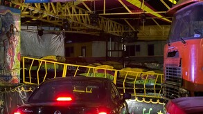 El juego de las canastas, donde una plataforma se cayó y mató a una persona en Coyoacán.