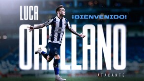 Luca Orellano en la publicación oficial emitida por el Club de Futbol Monterrey.