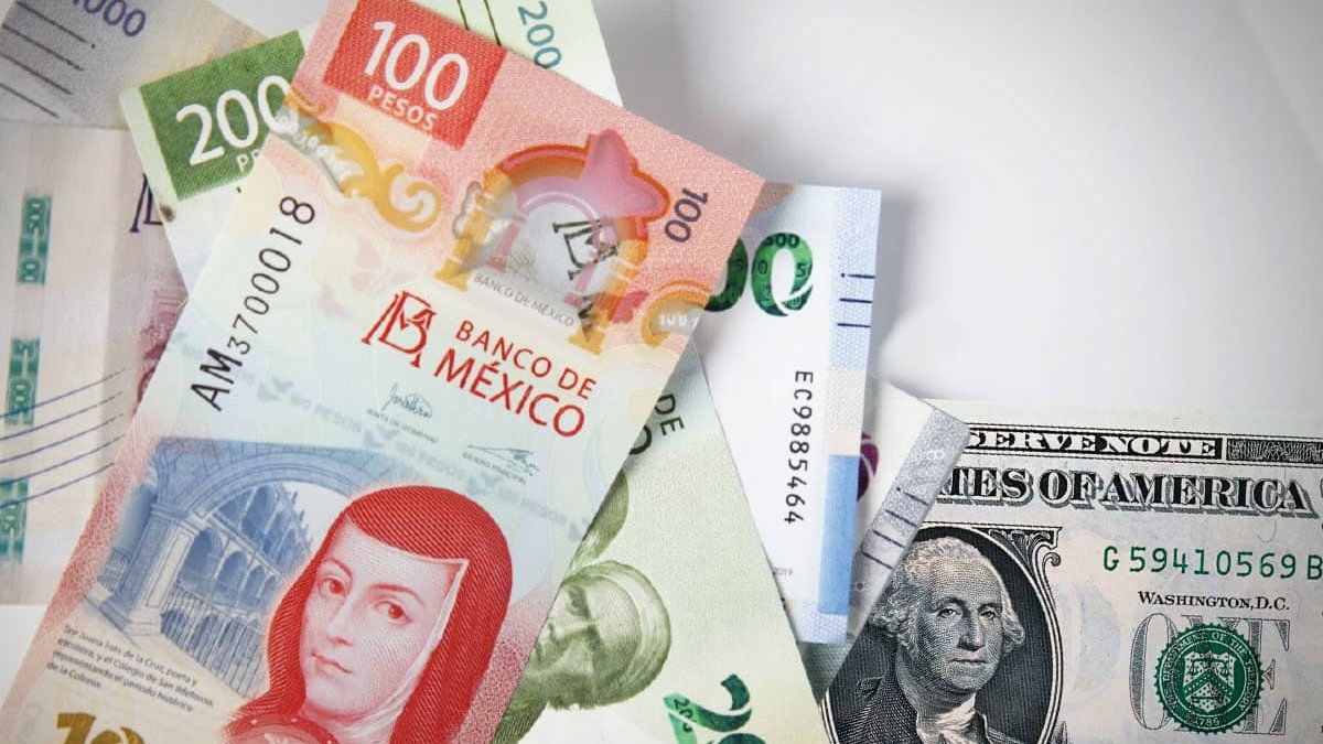 Dólares y pesos mexicanos.