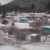 Municipio de Guanaceví, viviendas cubiertas de nieve a sus alrededores.