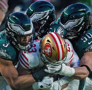 Eagles vs 49ers en la Ronda de Comodines de la NFL 2025-26.